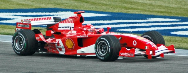 Michael Schumacher at 2005 USGP (credit to Dan Smith)