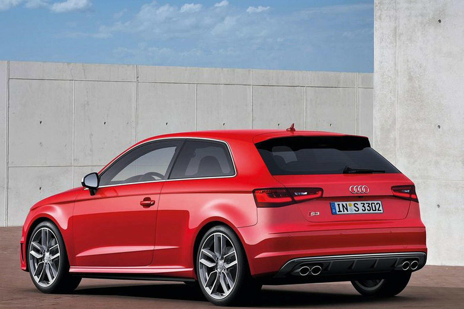 rear view of 2014 Audi S3