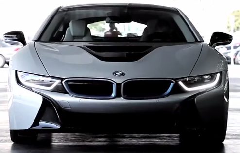 Front view of the new bmw i8
