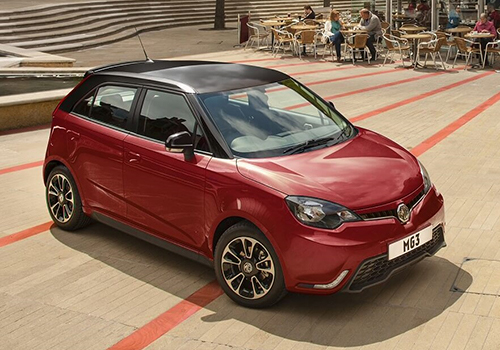 Red MG3 on a road