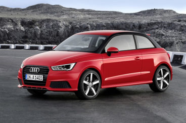 Audi A1 hatchback in red parked