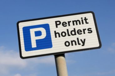 Permit holders only sign