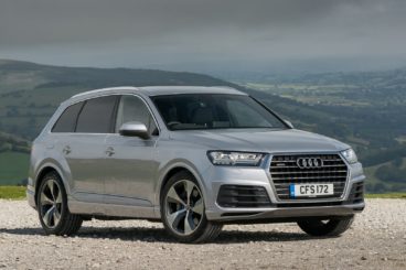 Audi Q7 parked on side of road