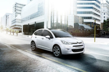 Citroen C3 Hatchback side view white paint