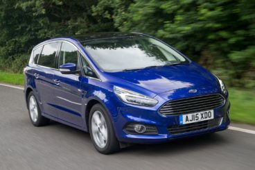 Blue Ford S Max driving