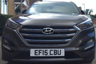 Hyundai Tucson Premium SE front bumper with number plate view
