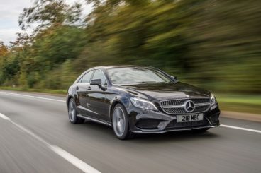 Mercedes CLS Class front view black paint