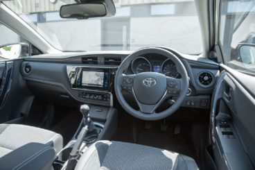 Interior of Toyota Auris
