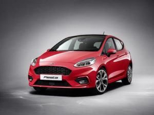 Ford fiesta hatchback in red