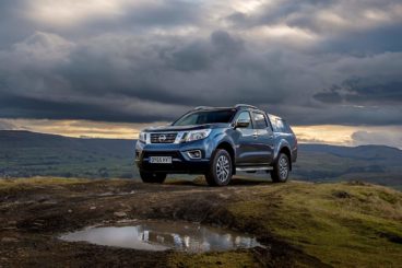 Nissan Navara metallic parked in mountain top