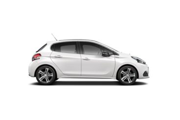 Peugeot 208 GT line in white side profile