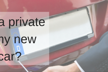 Can I add a private plate to my new lease car-