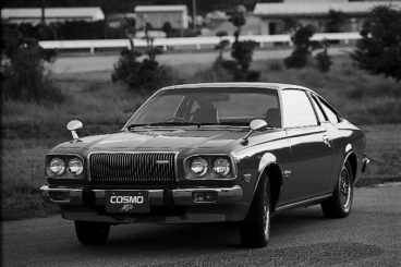 History of Mazda a black and white image