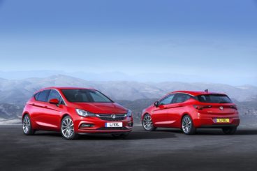 Vauxhall Astra cars in red