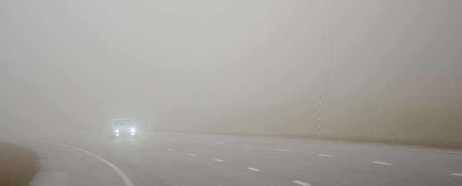 Car in fog