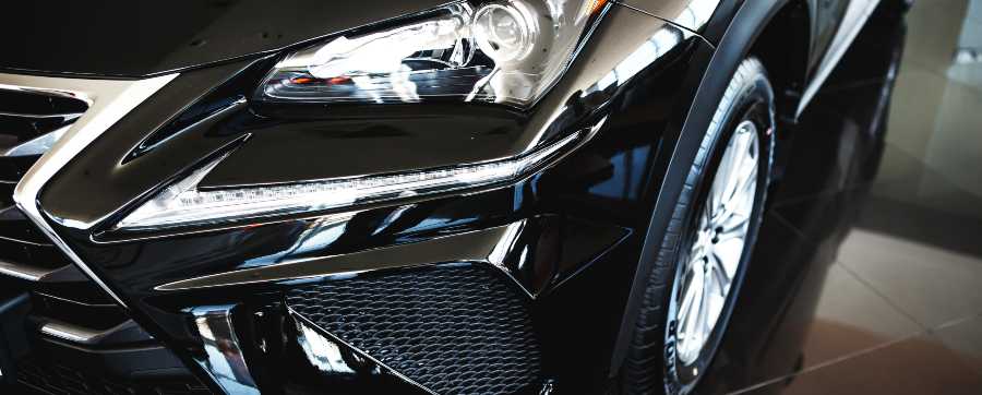 Car with highbeams
