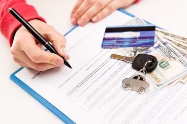 Signing documentation with new car keys