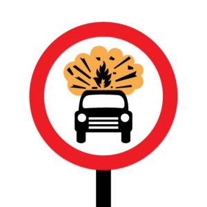 No vehicles carrying explosives