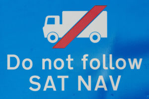 Do not follow sat nav