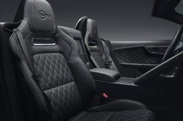 the black leather jaguar f type convertible