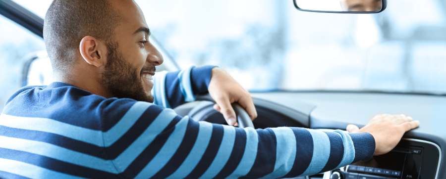 Who repairs a lease car? Person happy in his new vehicle