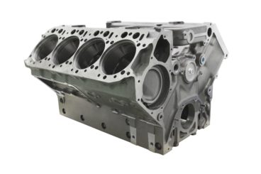 empty engine block isolated on white background