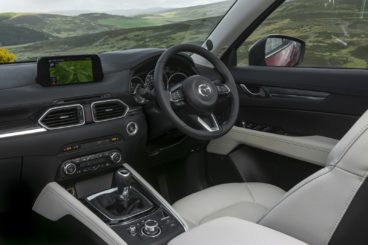 Mazda CX 5 black and white interior
