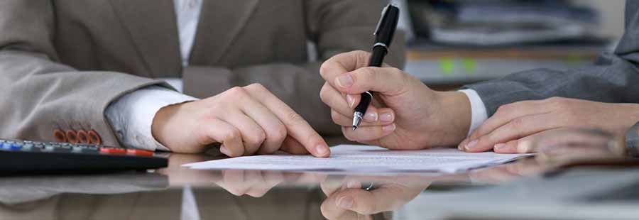 Forms being filled in