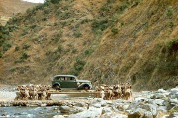 First car being transported into Nepal