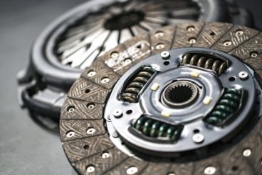 focused photo of a cars clutch dish with blurred background