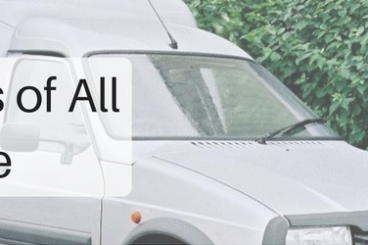 Best Vans of All Time title with Citroen C15 parked on a grass verge