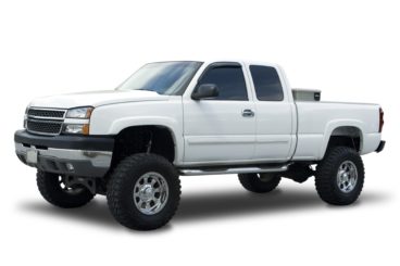 white pickup truck isolated on a white background