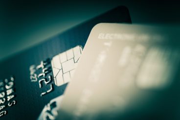 Debit cards on top of eachother