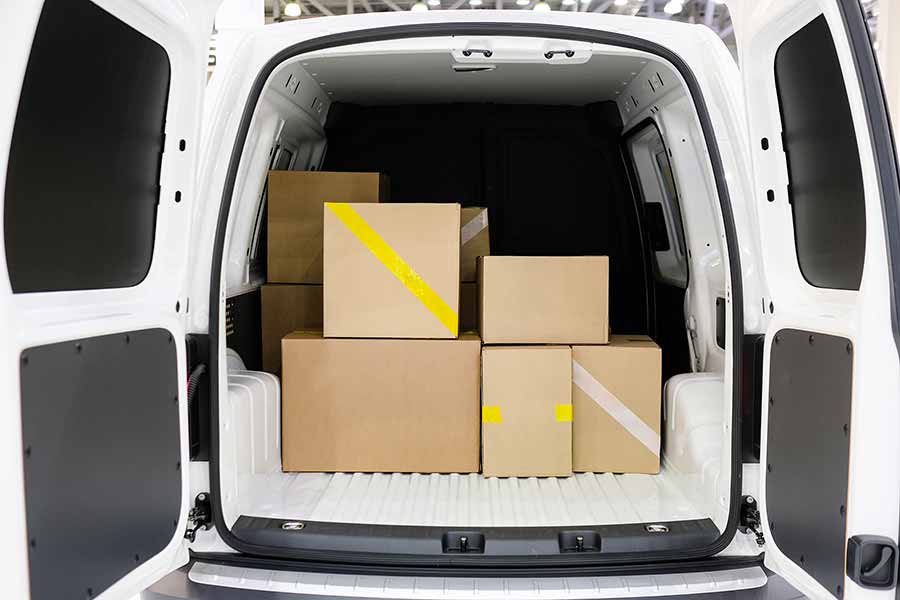 Interior of a van