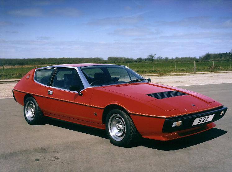 Red Lotus Elite parked on a track