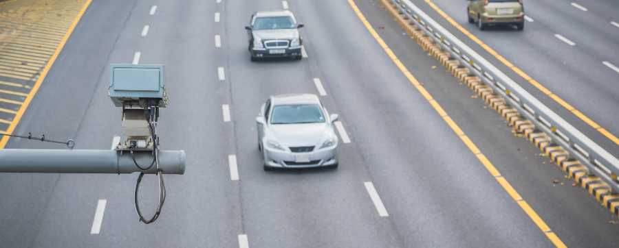 Speed camera on motorway