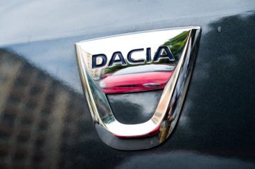 Close up of Dacia badge