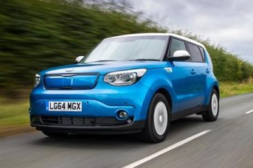 Blue Kia Soul EV