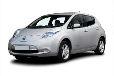 White Nissan Leaf