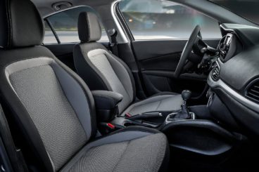 the back cloth interior of the Fiat Tipo hatchback