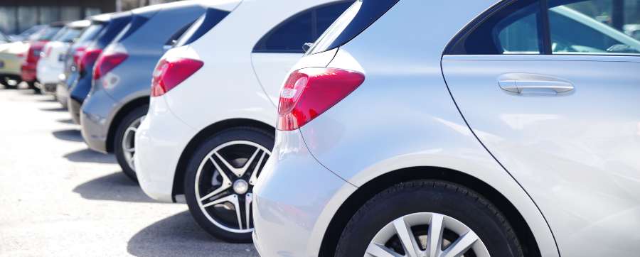 new vehicles at a dealership