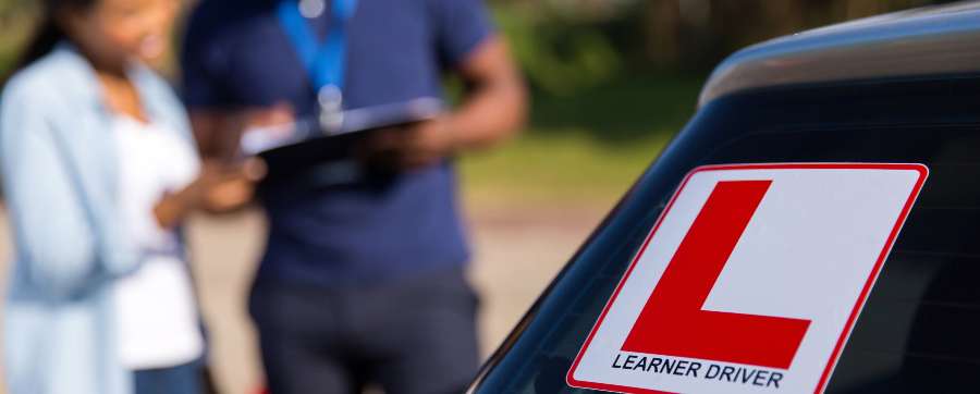 Learner driver with instructor