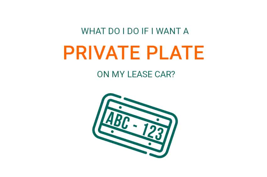 Can I have a private plate on my lease car?