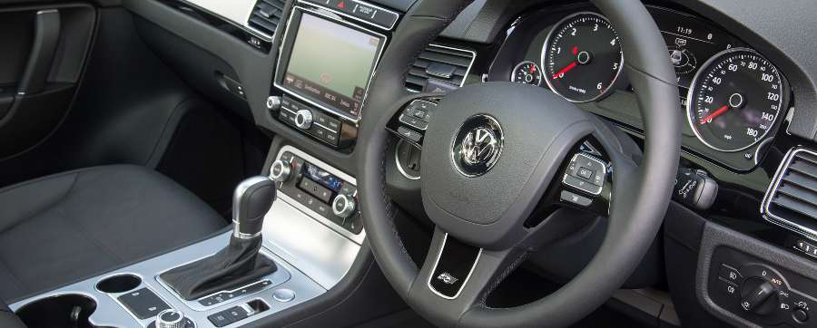 Interior view of the Volkswagen Touareg