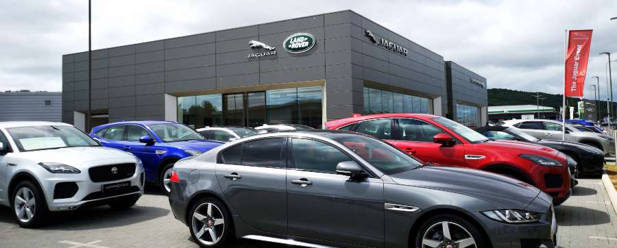 Cars on a JLR lot