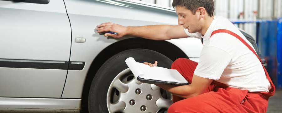 New or used vehicle - Mechanic checking lease car