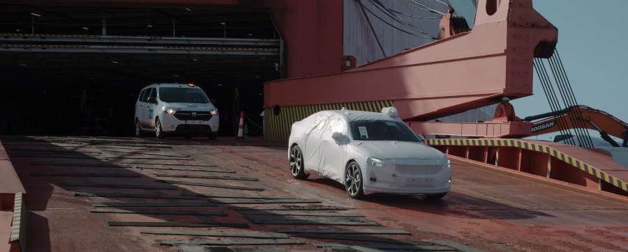 First Polestar2 arriving in Zebrugge (June 2020)