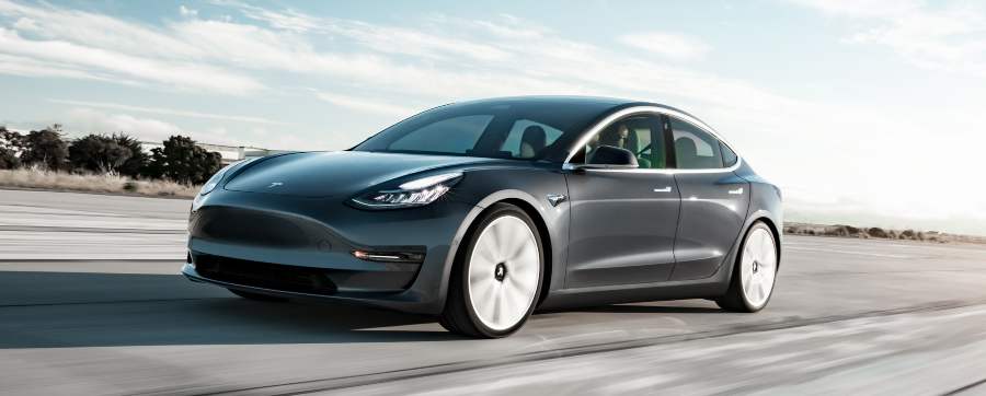 Tesla Model 3 on road