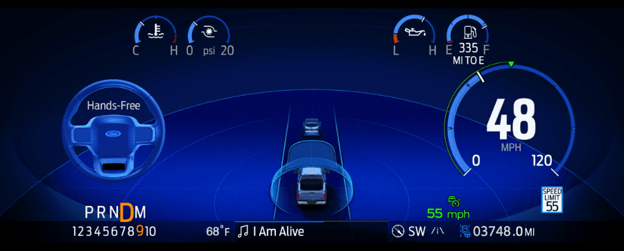 Ford BlueCruise Hands-free graphics