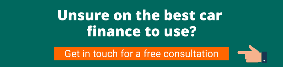 Green background with white text that reads Unsure on the best car 
finance to use? Get in touch for a free consultation car subscription vs short term rental